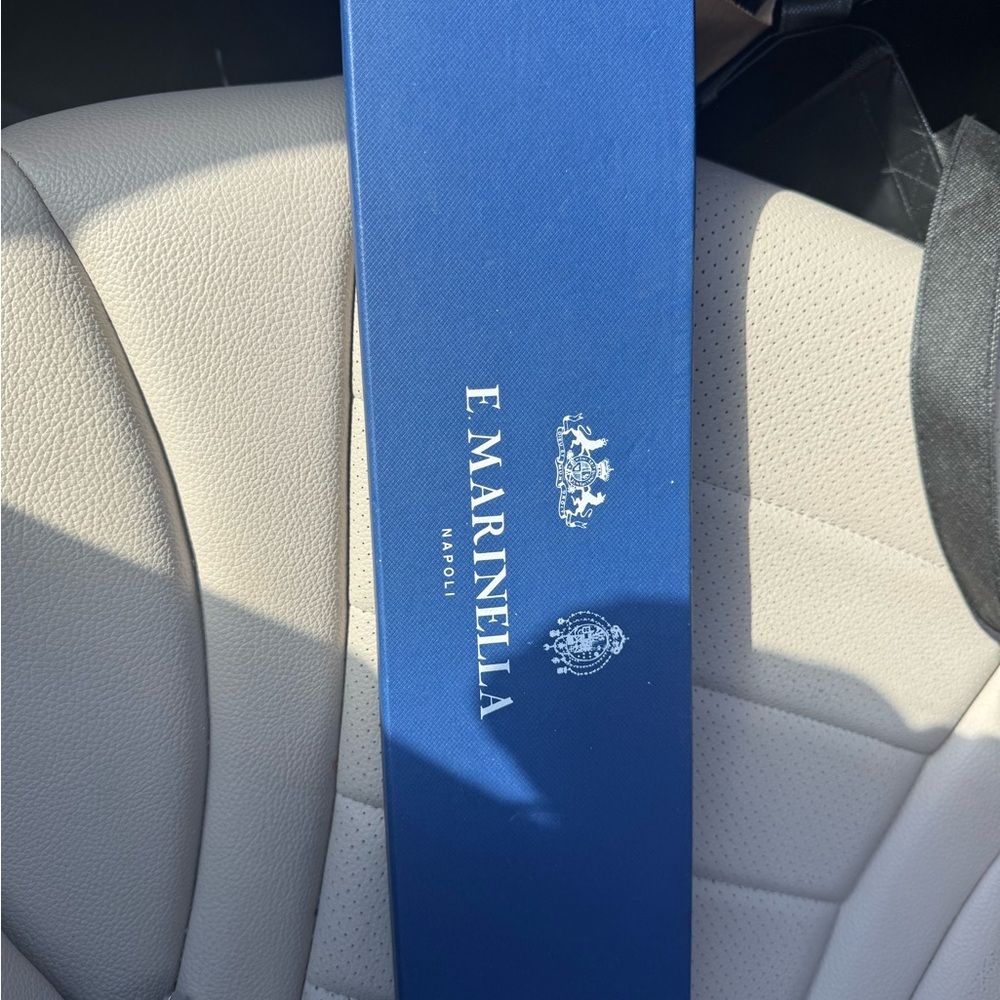 Navy Floral Silk Tie - Picture 2 of 4